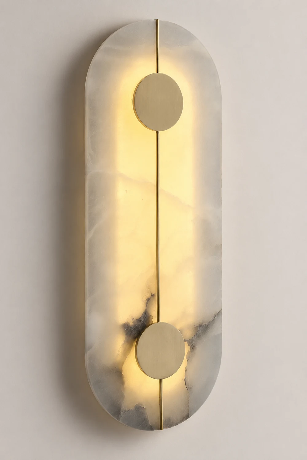 Modern Oval Alabaster Wall Lamp - Lumpaz