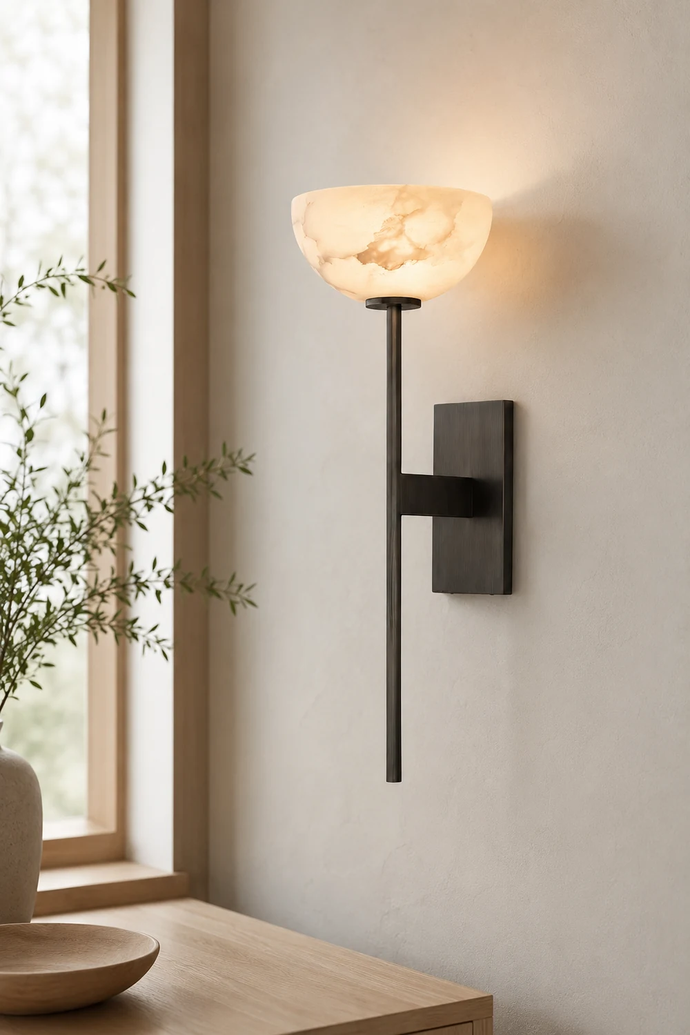 Alabaster Cup Wall Lamp - Lumpaz