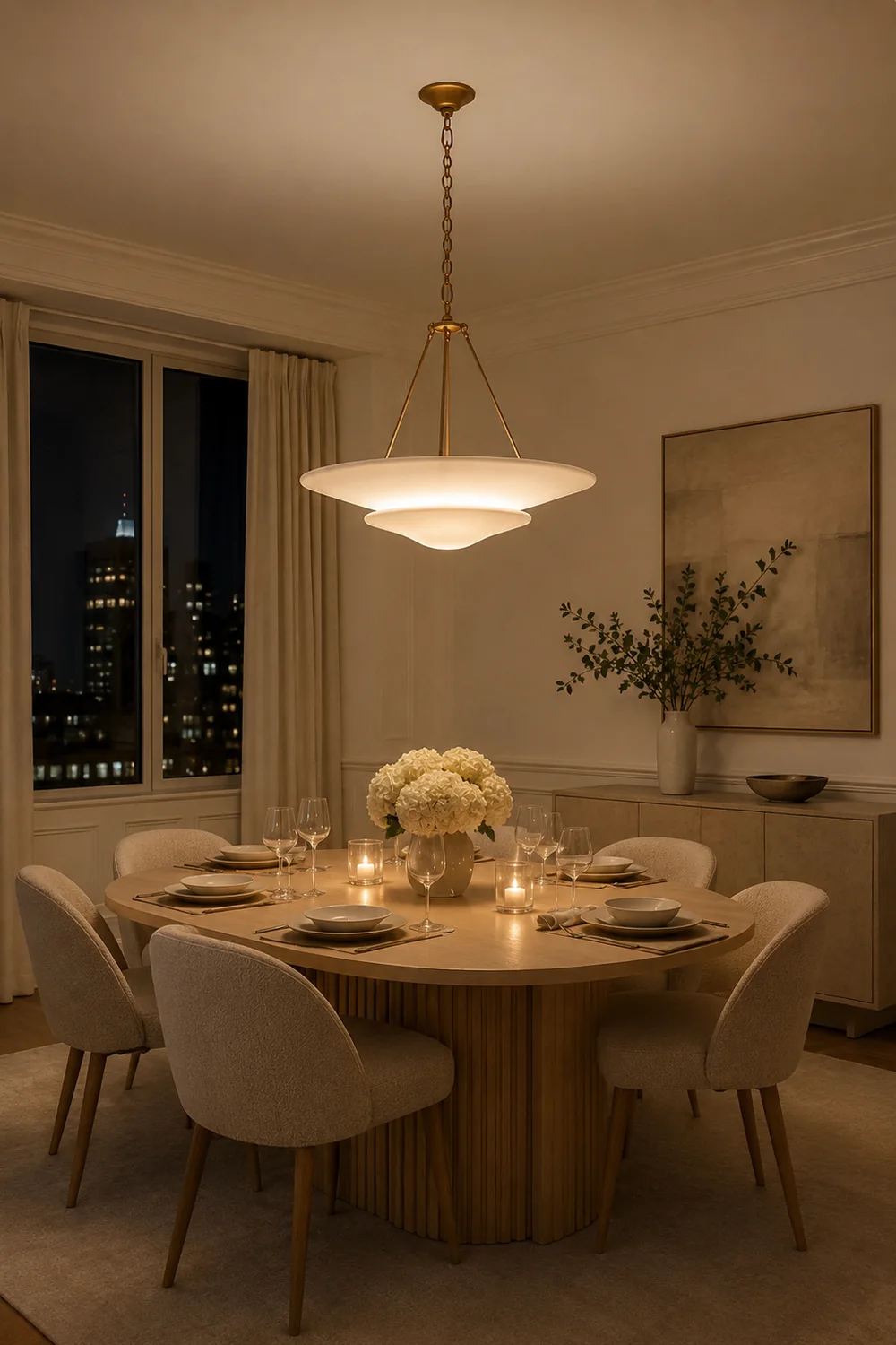 Mollino Large Multi-Layered Plaster Chandelier - Lumpaz