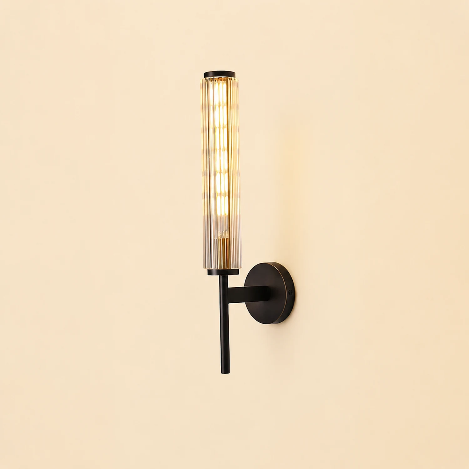 Glass Linear Brass Wall Light - Lumpaz