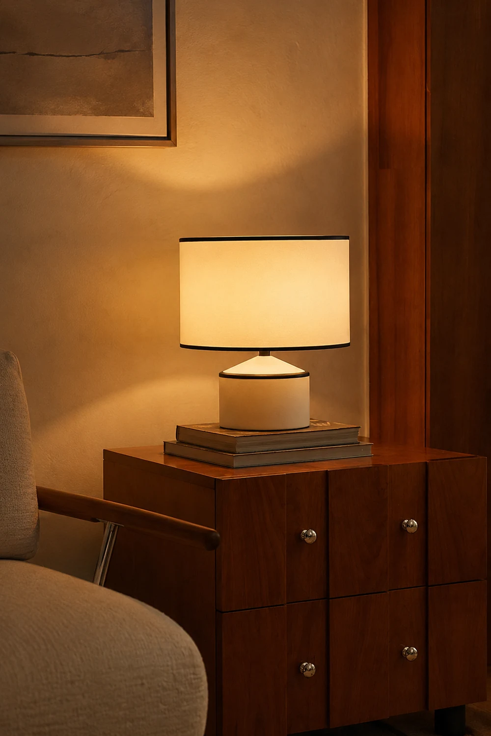 Cyls Minimalist Drum Shade Table Lamp - Lumpaz