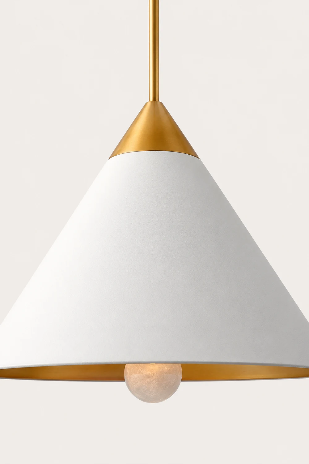 Minimalist Cone-Shaped Brass Pendant Lamp - Lumpaz