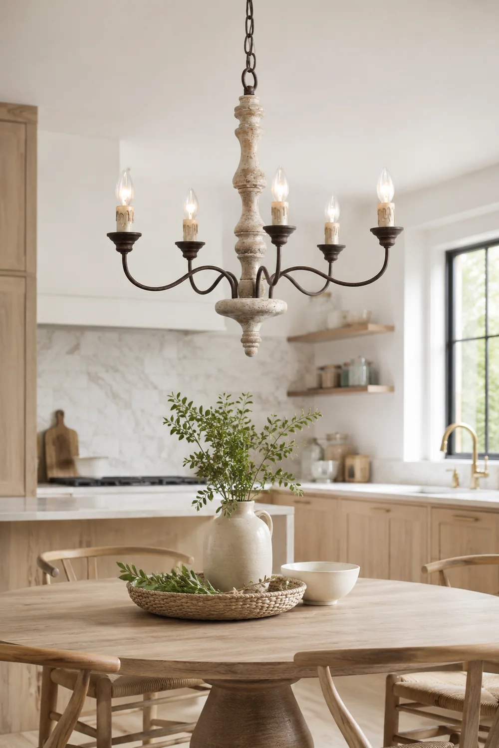 Rustic 5-Light Farmhouse Chandelier - Lumpaz