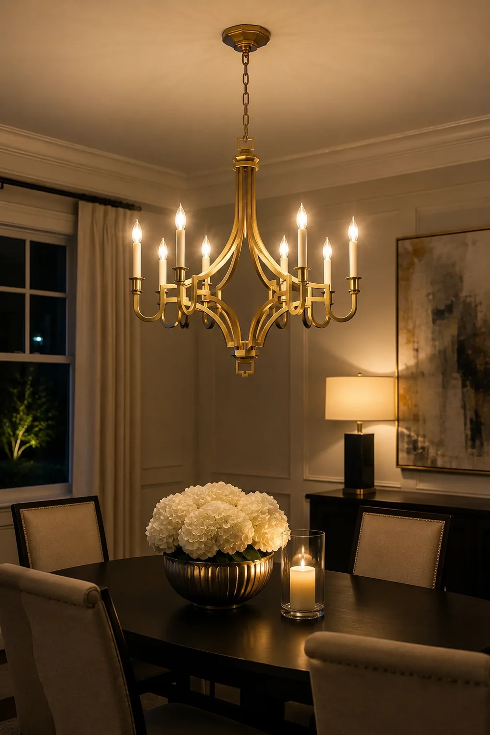 Luxury Gold Candle-Style Mykonos Chandelier - Lumpaz