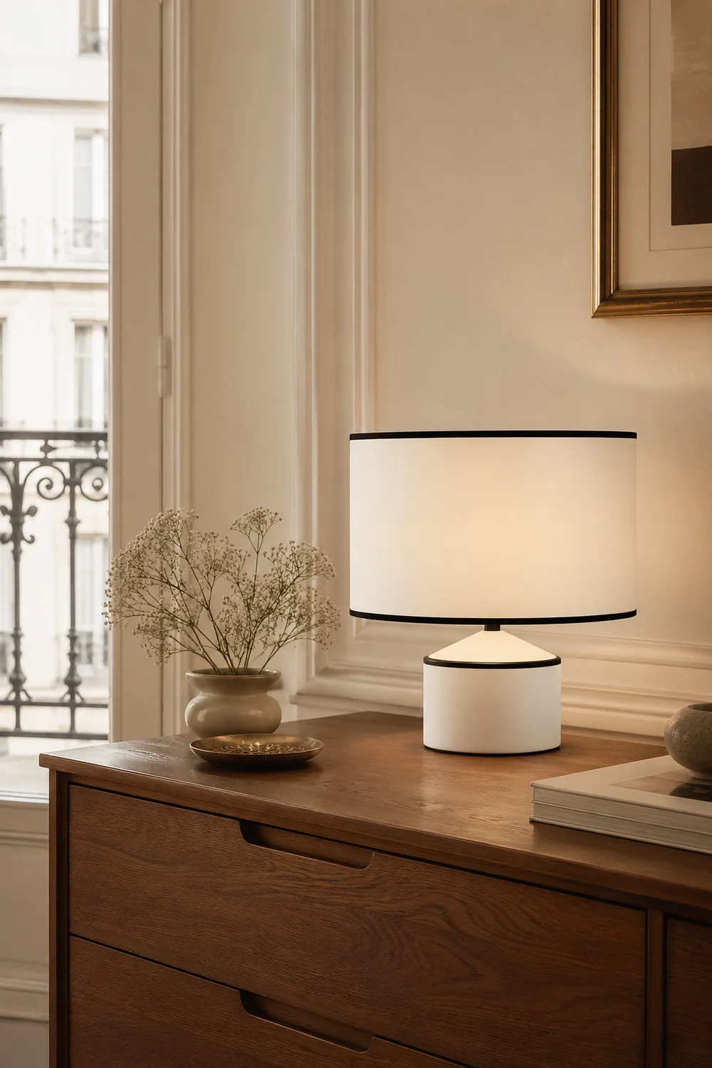 Cyls Minimalist Drum Shade Table Lamp - Lumpaz