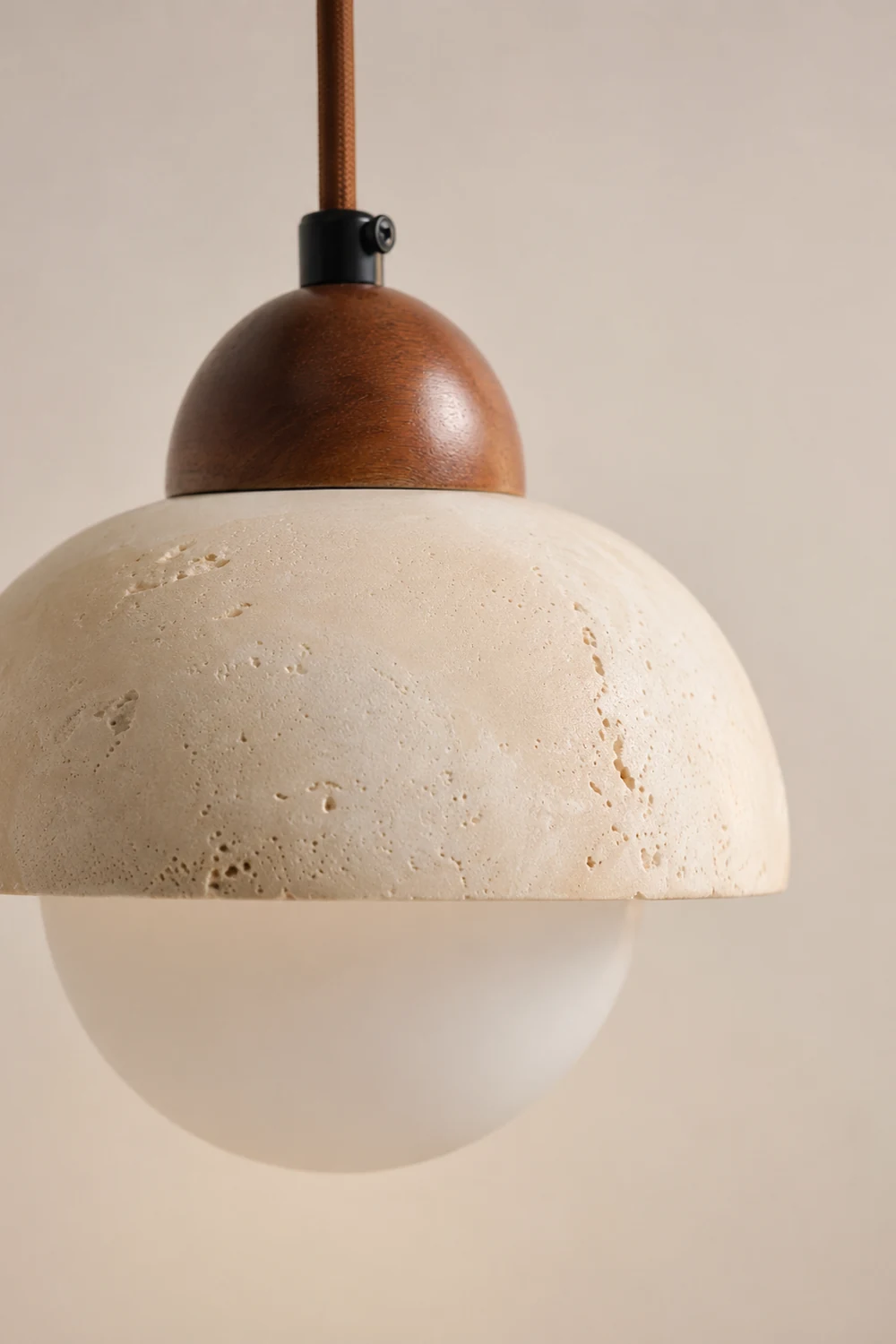 Wabi-Sabi Textured Stone Pendant Light - Lumpaz