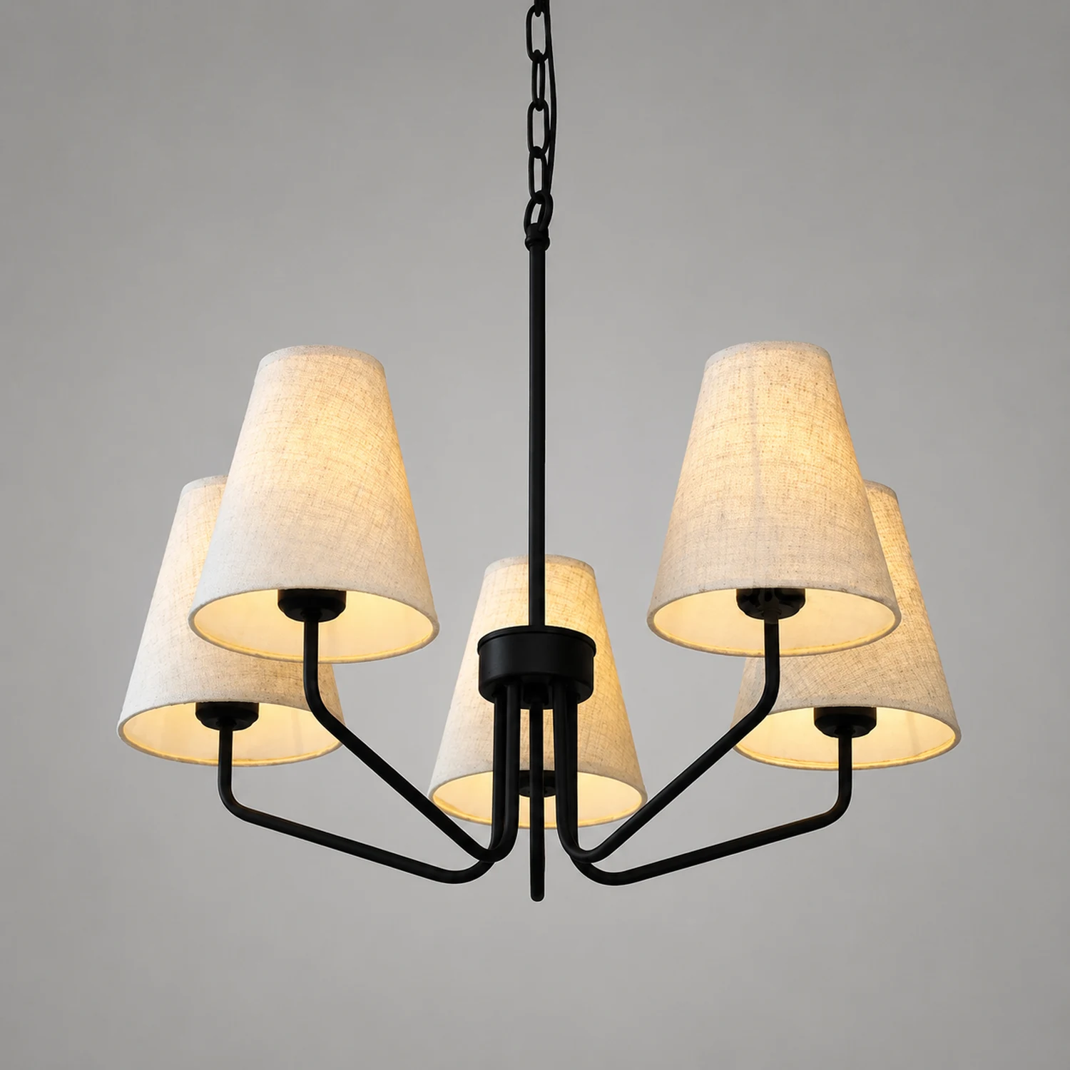 Fabric Conical Hanging Chandelier - Lumpaz