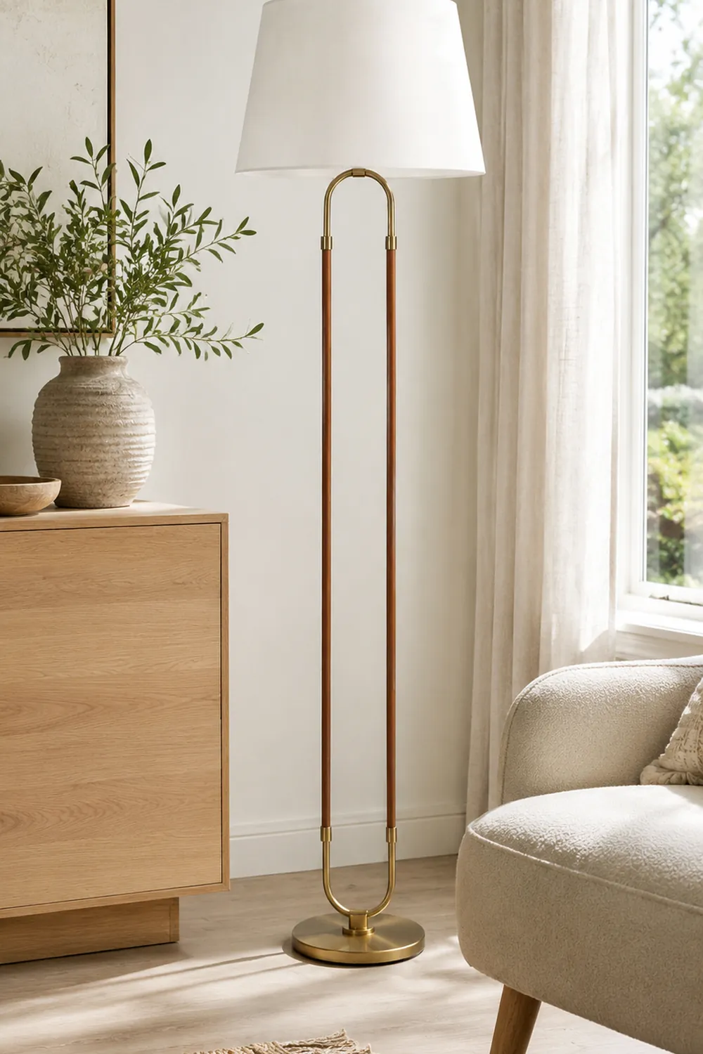 Katie Brass Floor Lamp - Lumpaz