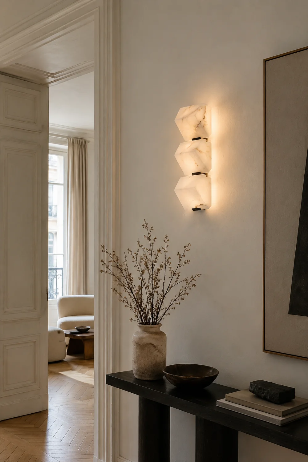 Elegant Alabaster Wall Light - Lumpaz