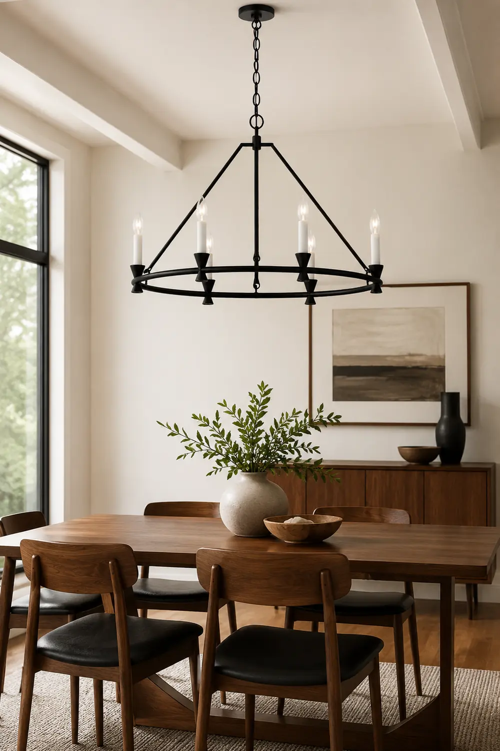 Minimalist Circular Keystone Chandelier - Lumpaz