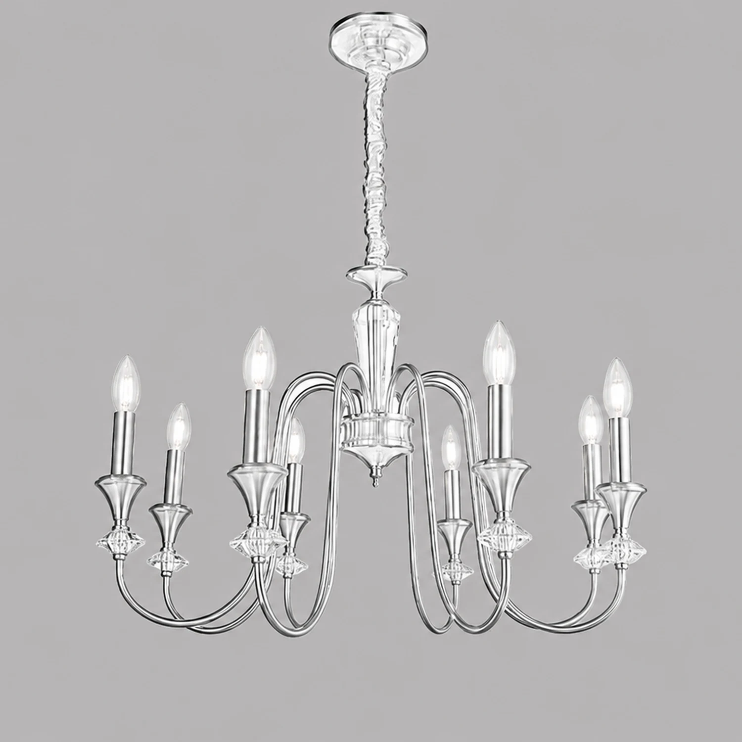 Vintage Iron Scroll Chandelier - Lumpaz