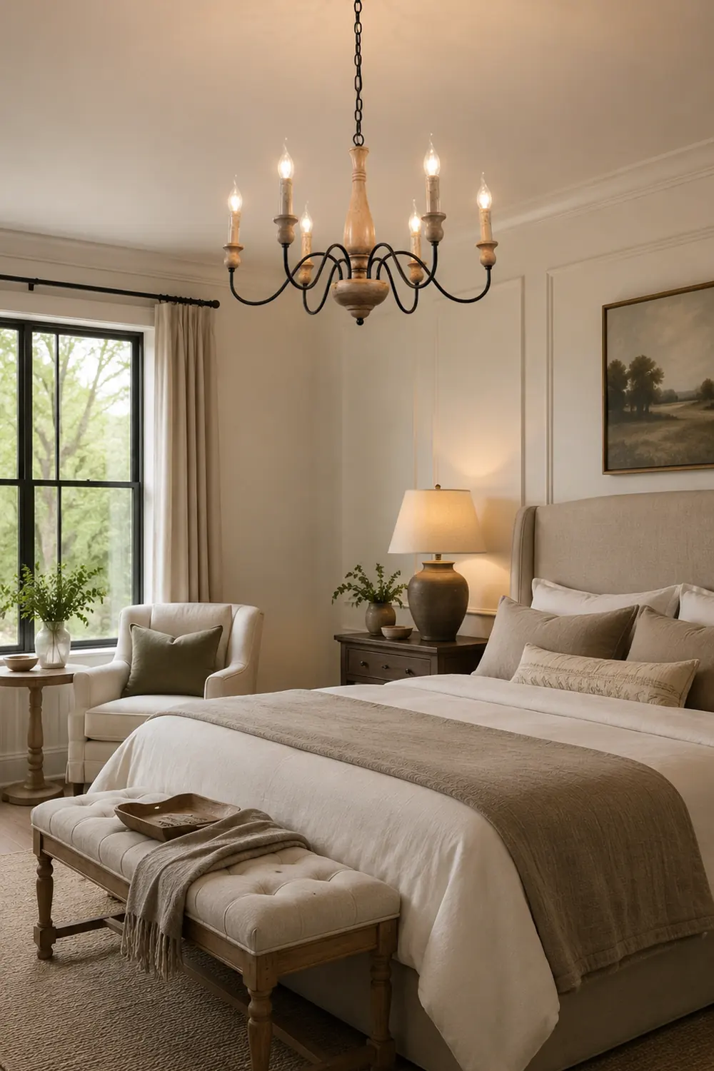 Rustic Farmhouse Candlestick Chandelier - Lumpaz