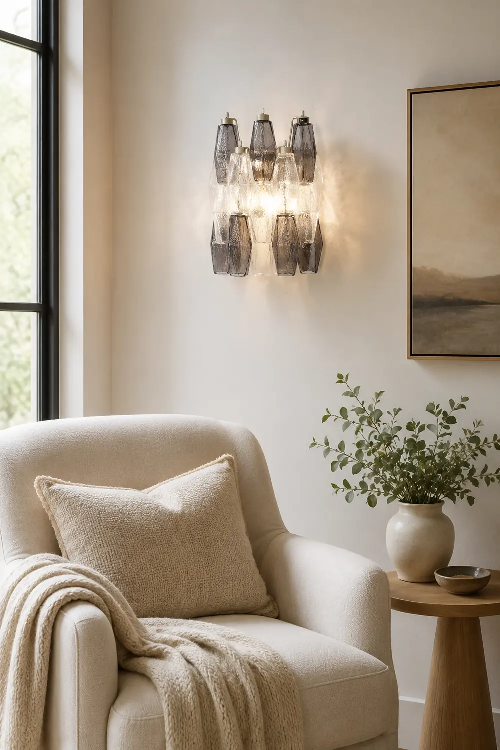 Murano Rhombus Glass Wall Lamp - Lumpaz
