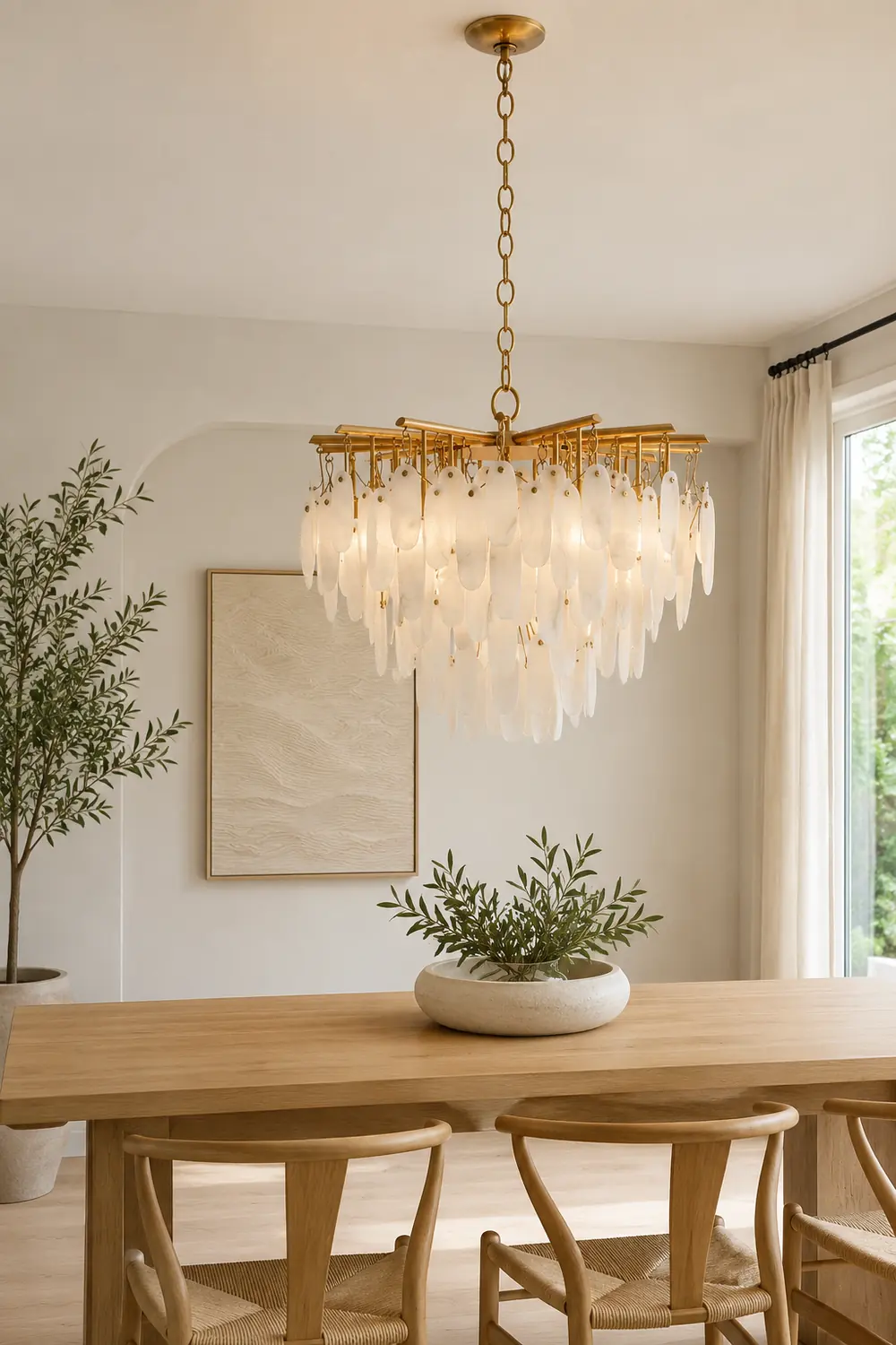 Cora Opulent White Waterfall Chandelier - Lumpaz