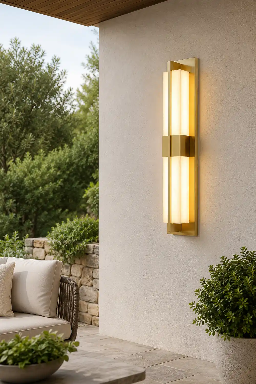 Polished Brass Lumina Outdoor Wall Lamp - Lumpaz