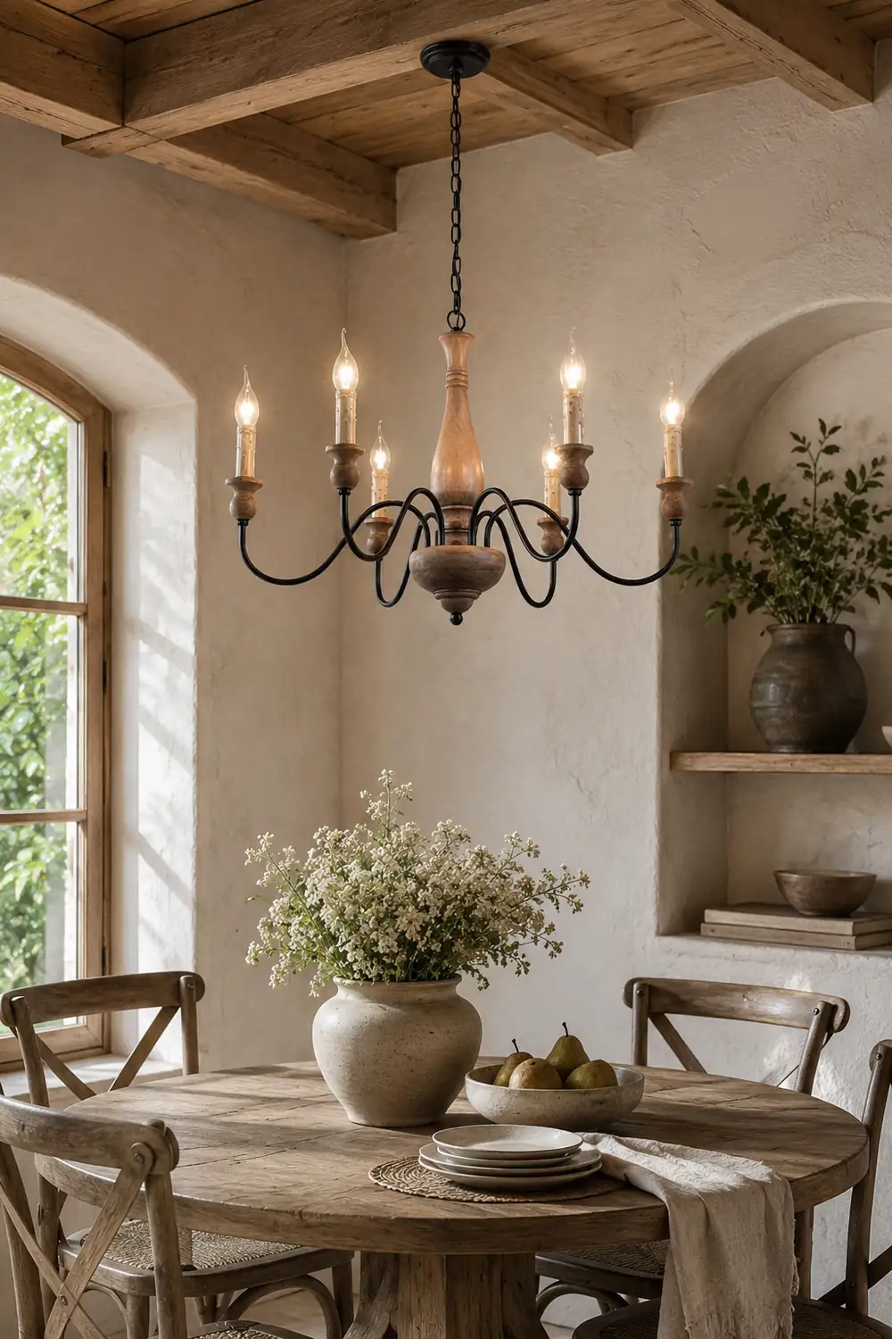 Rustic Farmhouse Candlestick Chandelier - Lumpaz
