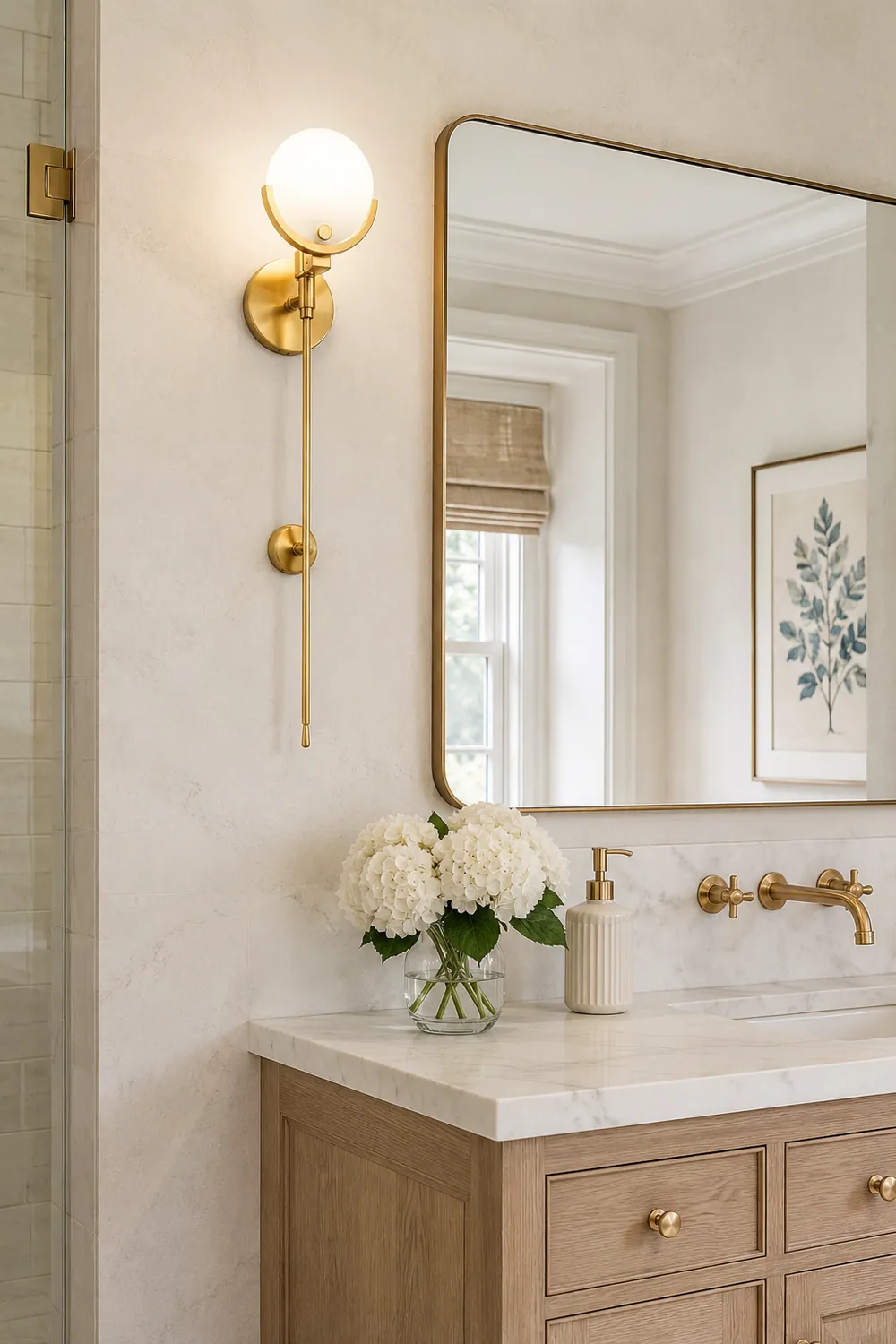 Universal Ava Brass Wall Light - Lumpaz