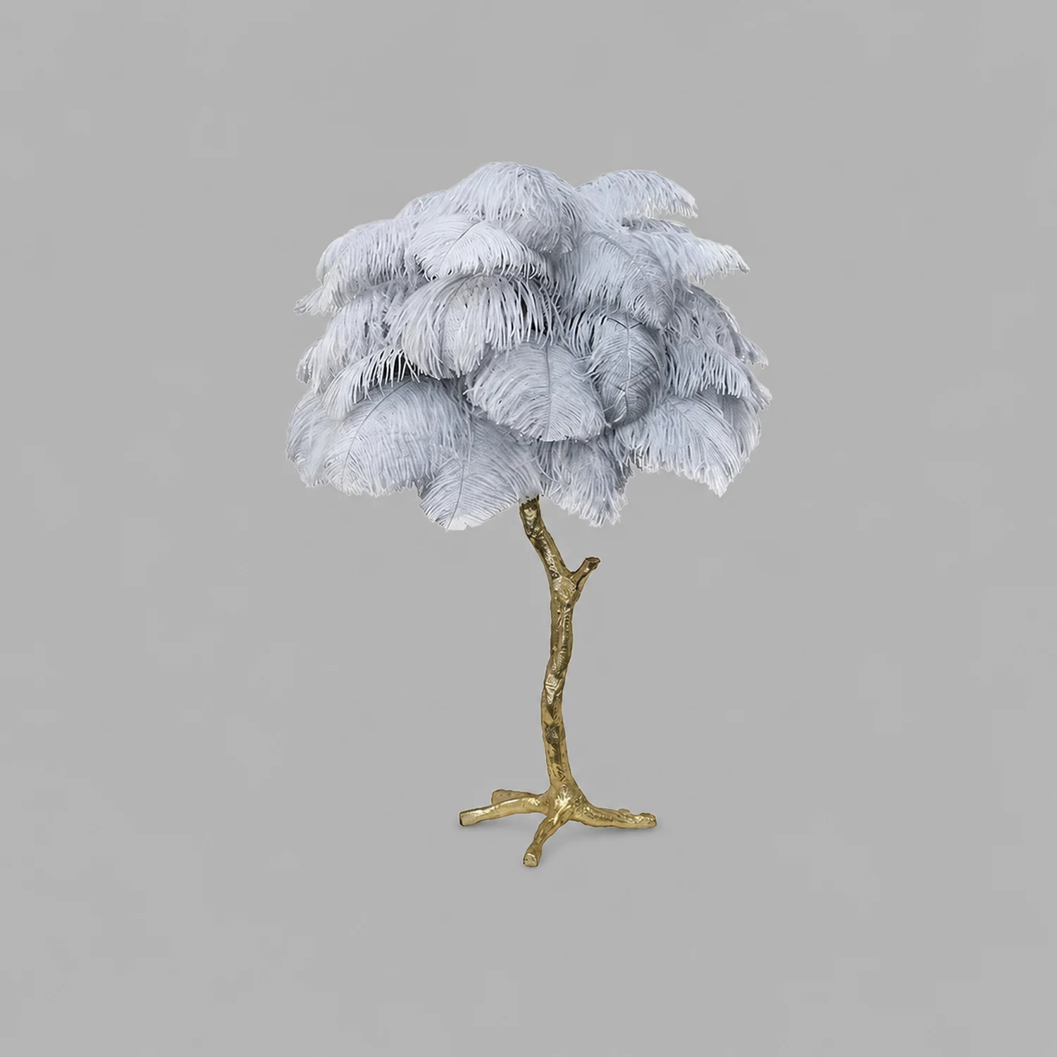 Colorful Ostrich Feather Table Lamp - Lumpaz