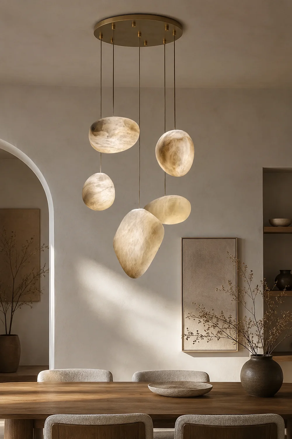 Pebble Alabaster Pendant Light - Lumpaz
