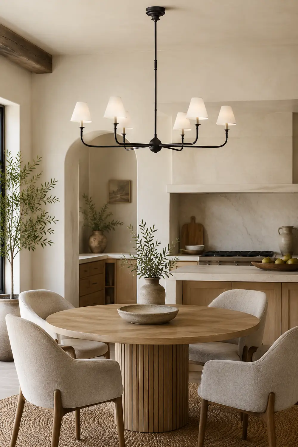 6-Arm Black Metal Chandelier - Lumpaz