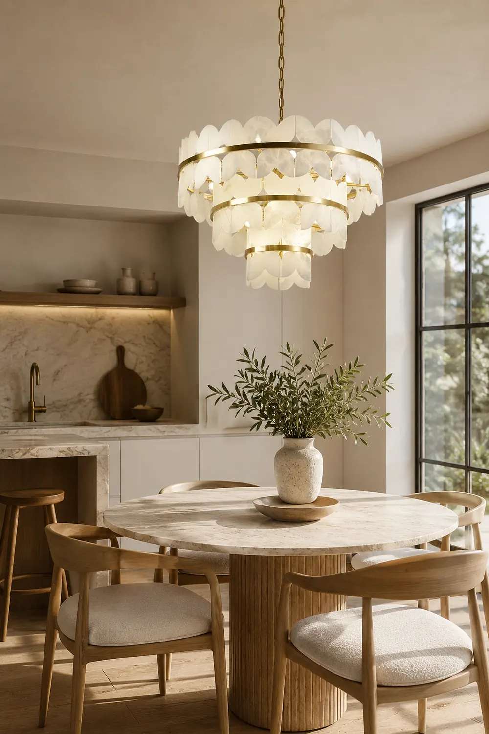 Patanga Alabaster Butterfly Chandelier - Lumpaz