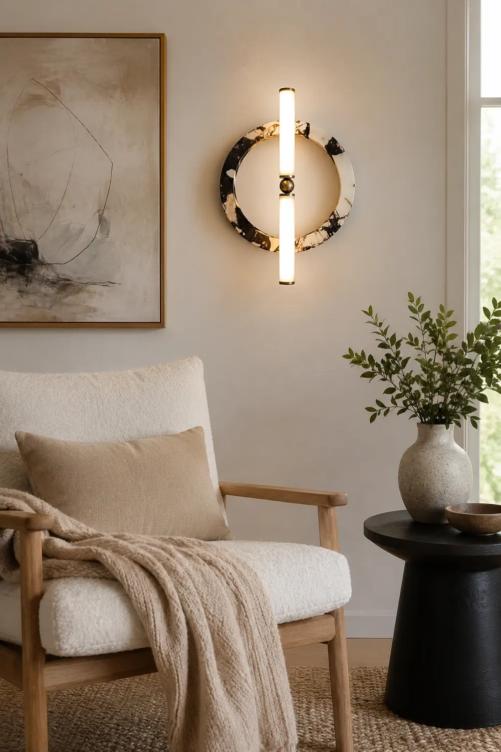 Bulgari marble ring wall lamp - Lumpaz
