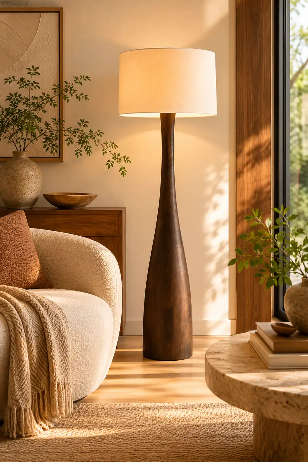 Truxton Solid Wood Floor Lamp - Lumpaz