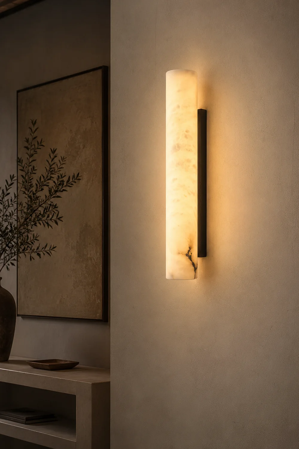 Vertical Alabaster Wall Lamp - Lumpaz