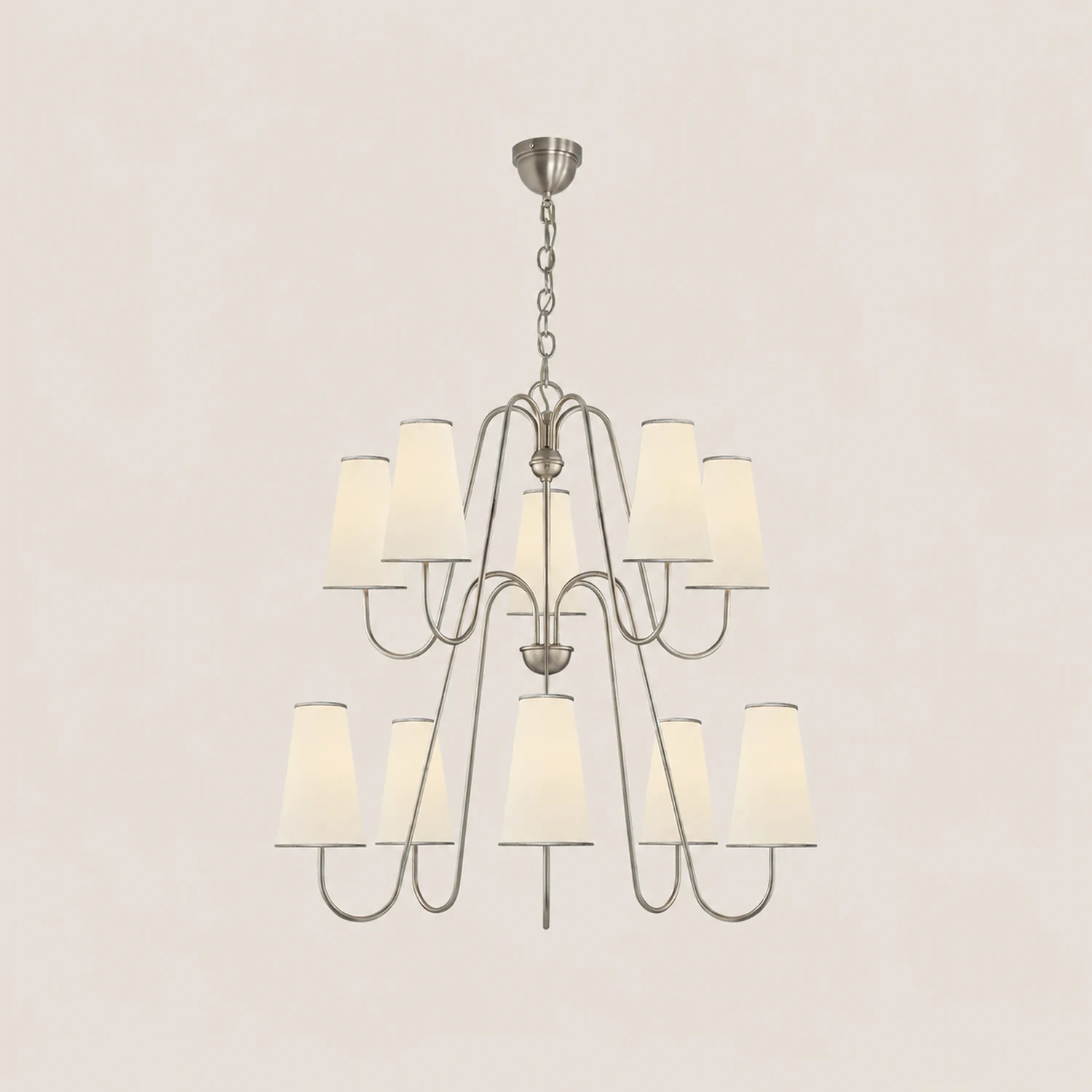 Gold Two-Tier Montreuil  Chandelier - Lumpaz