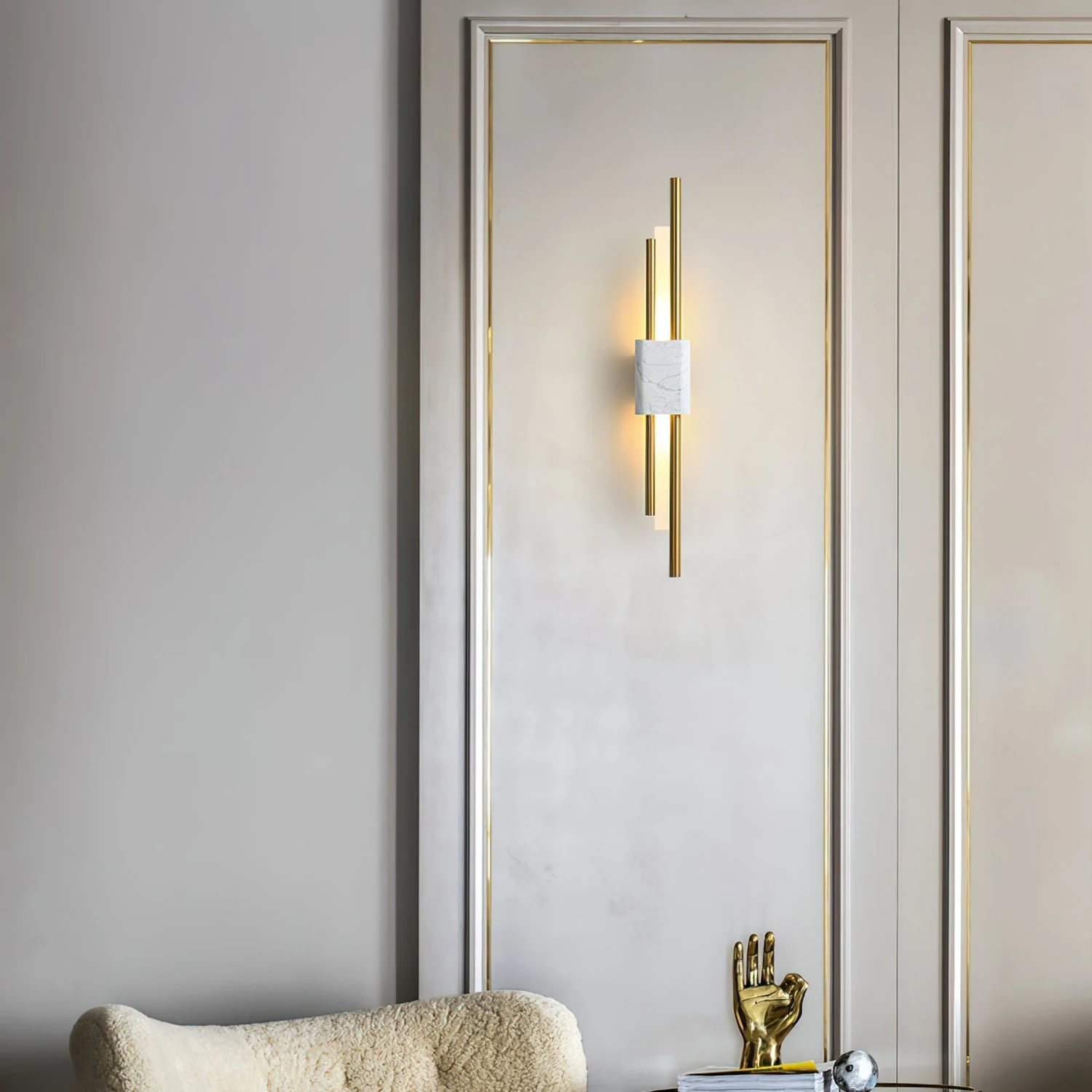 Bert Frank Tanto Marble Linear Wall Light - Lumpaz