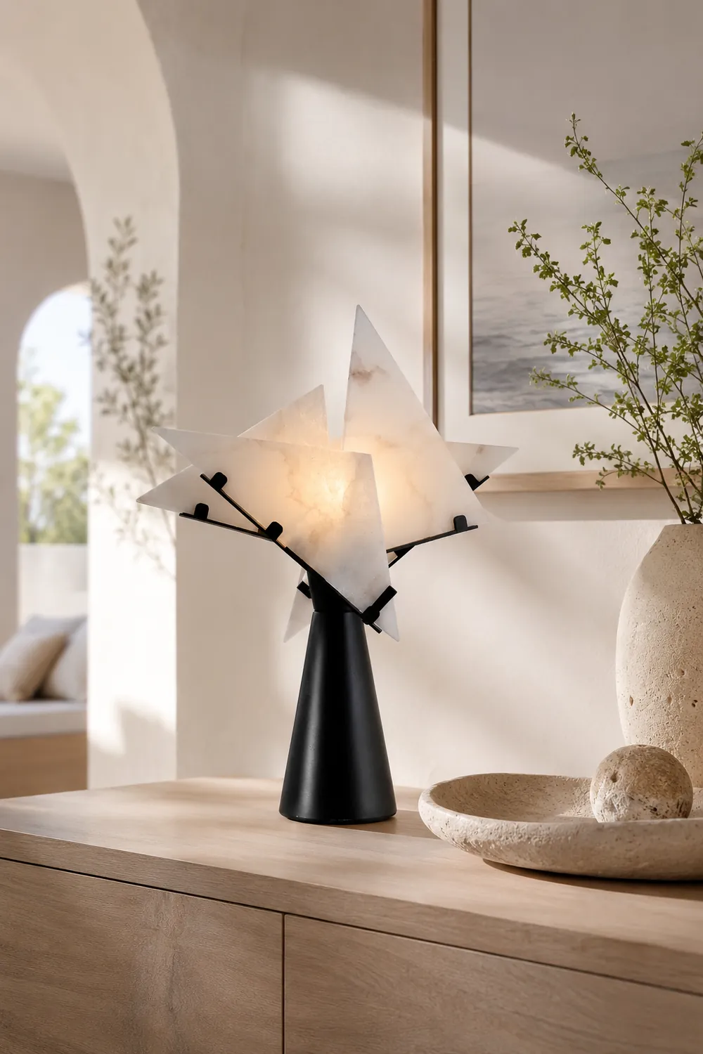 Abstract Alabaster Table Lamp - Lumpaz