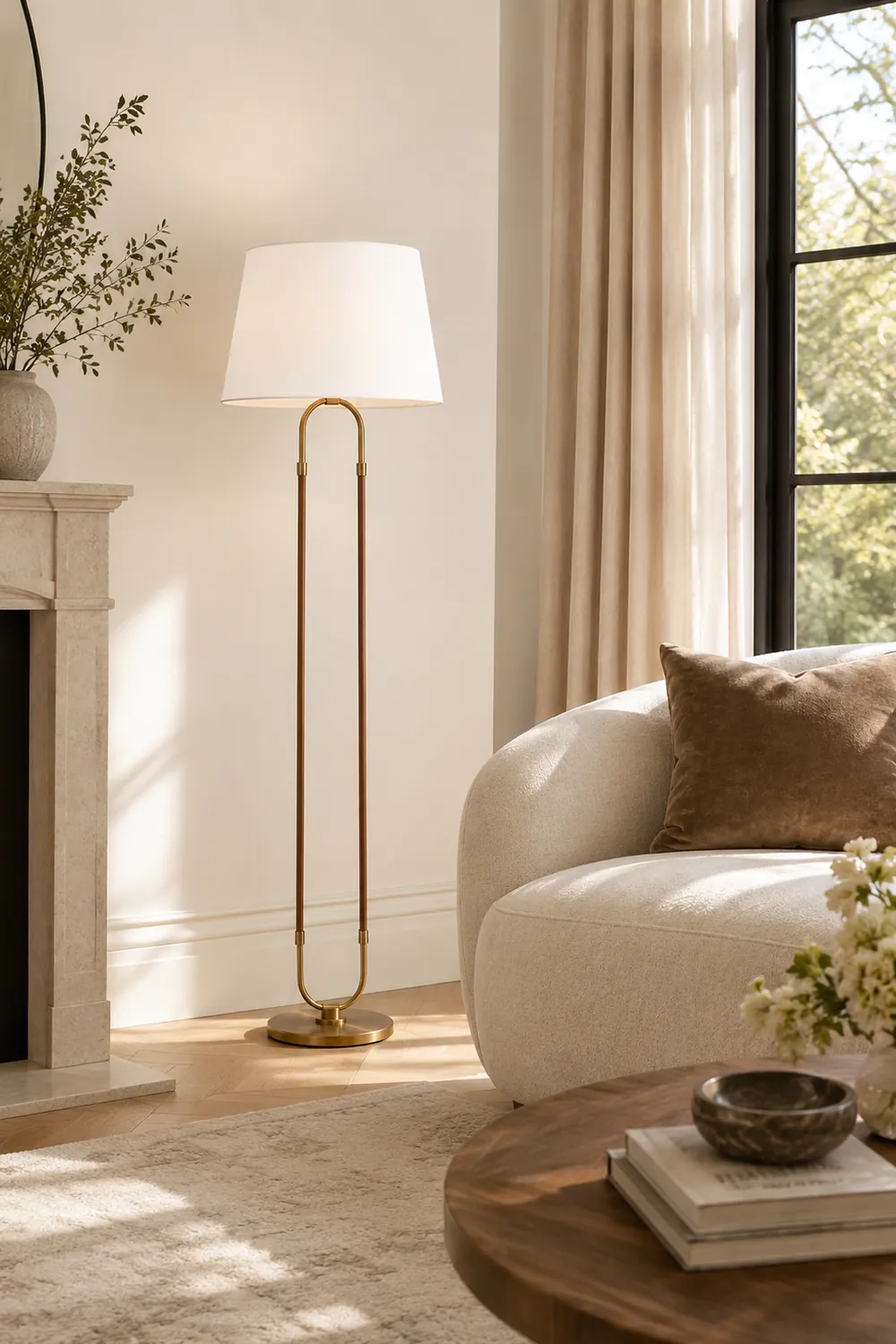 Katie Brass Floor Lamp - Lumpaz