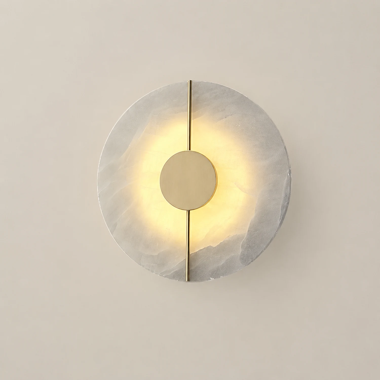 Zen Harmony Round Marble Wall Light - Lumpaz
