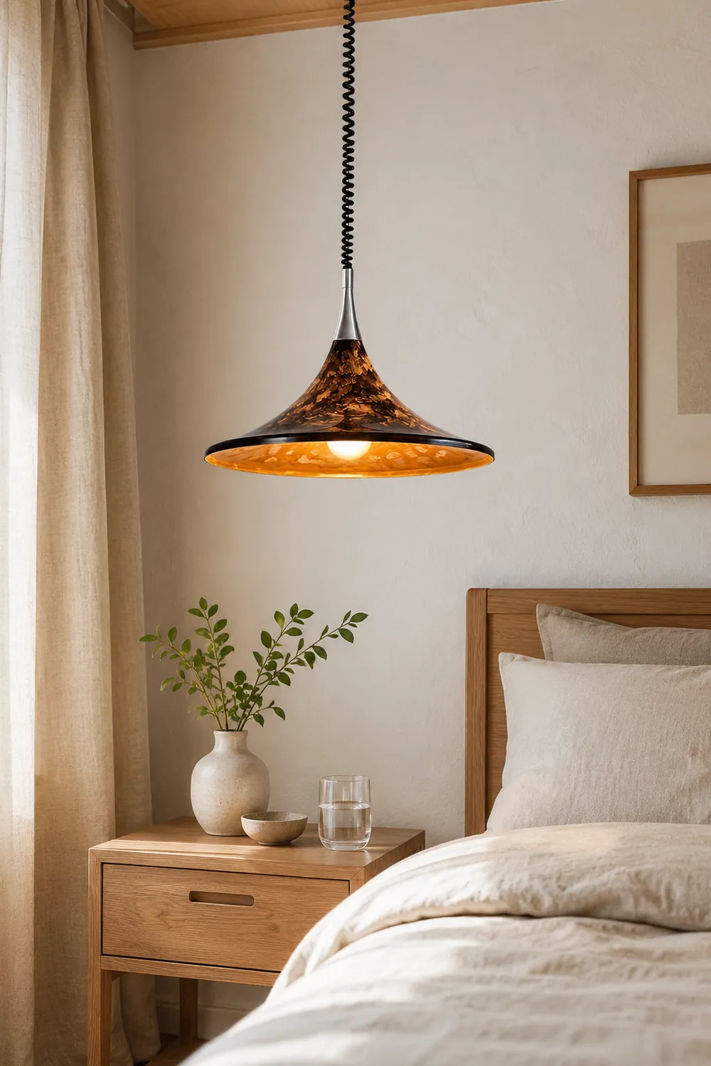 Vintage painted adjustable Pendant Light - Lumpaz
