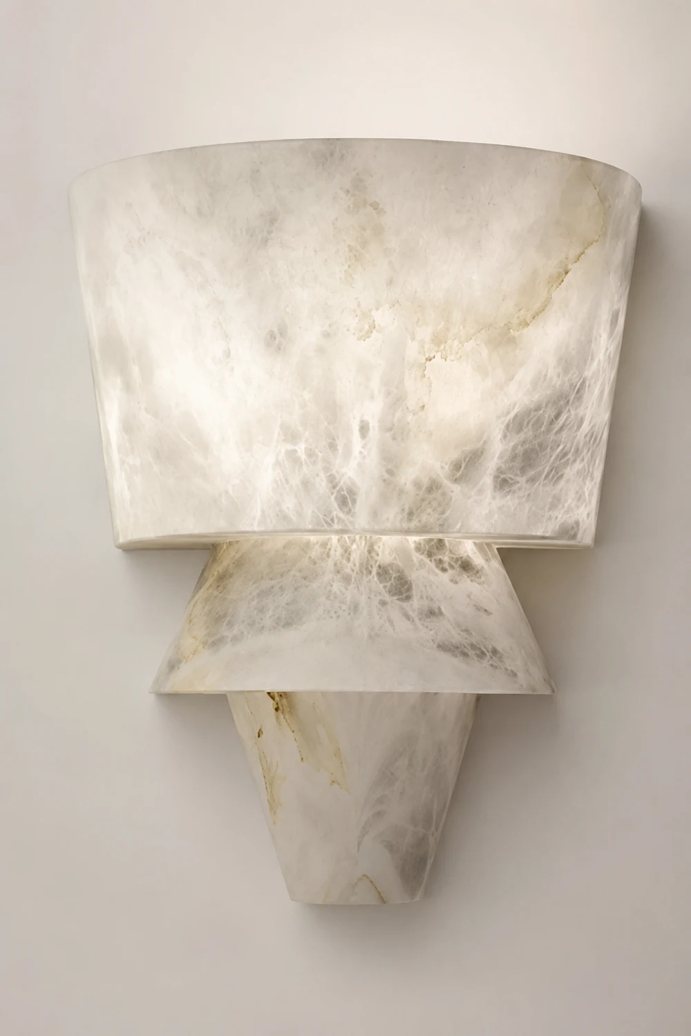 Geometric Alabaster Wall Lamp - Lumpaz