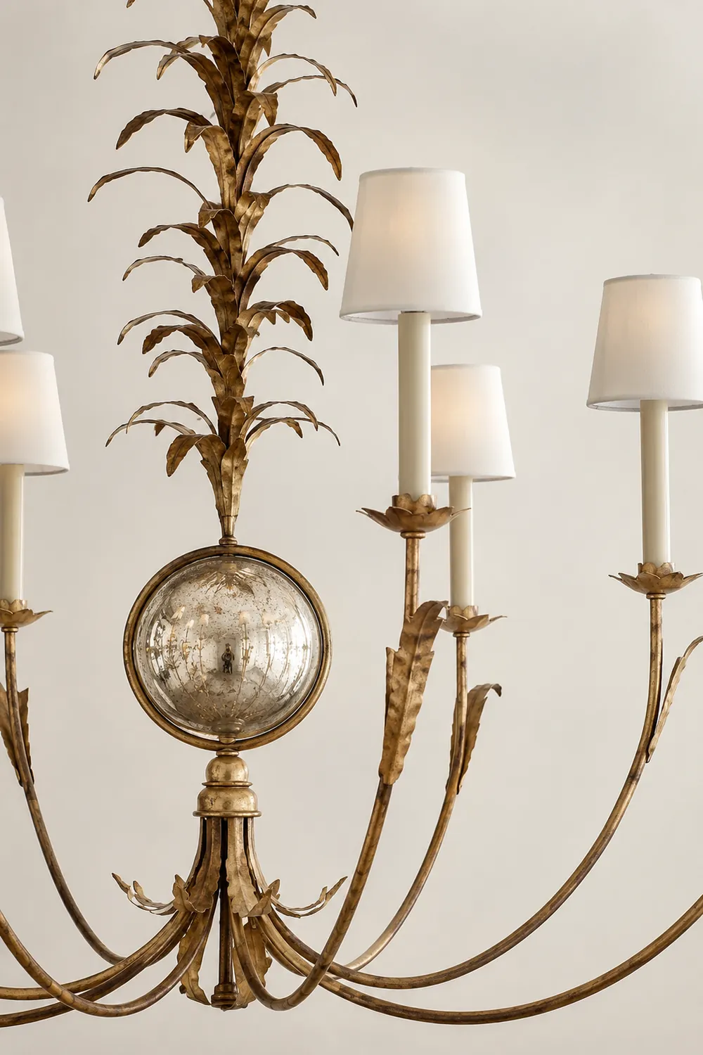vintage gold leaf Gramercy chandelier - Lumpaz