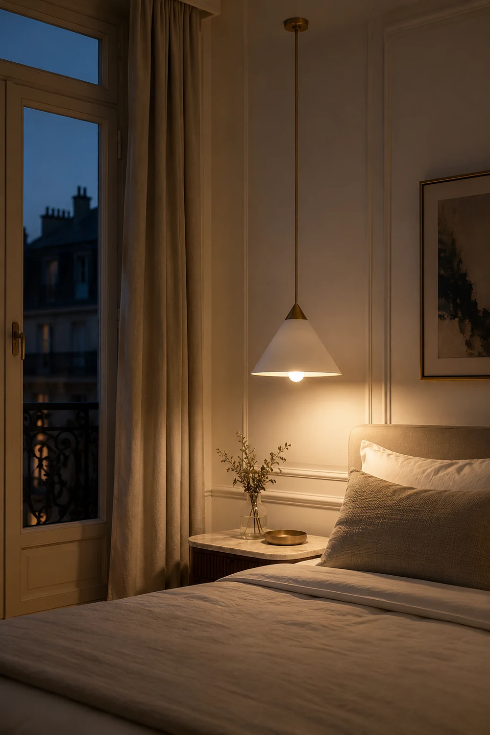 Minimalist Cone-Shaped Brass Pendant Lamp - Lumpaz