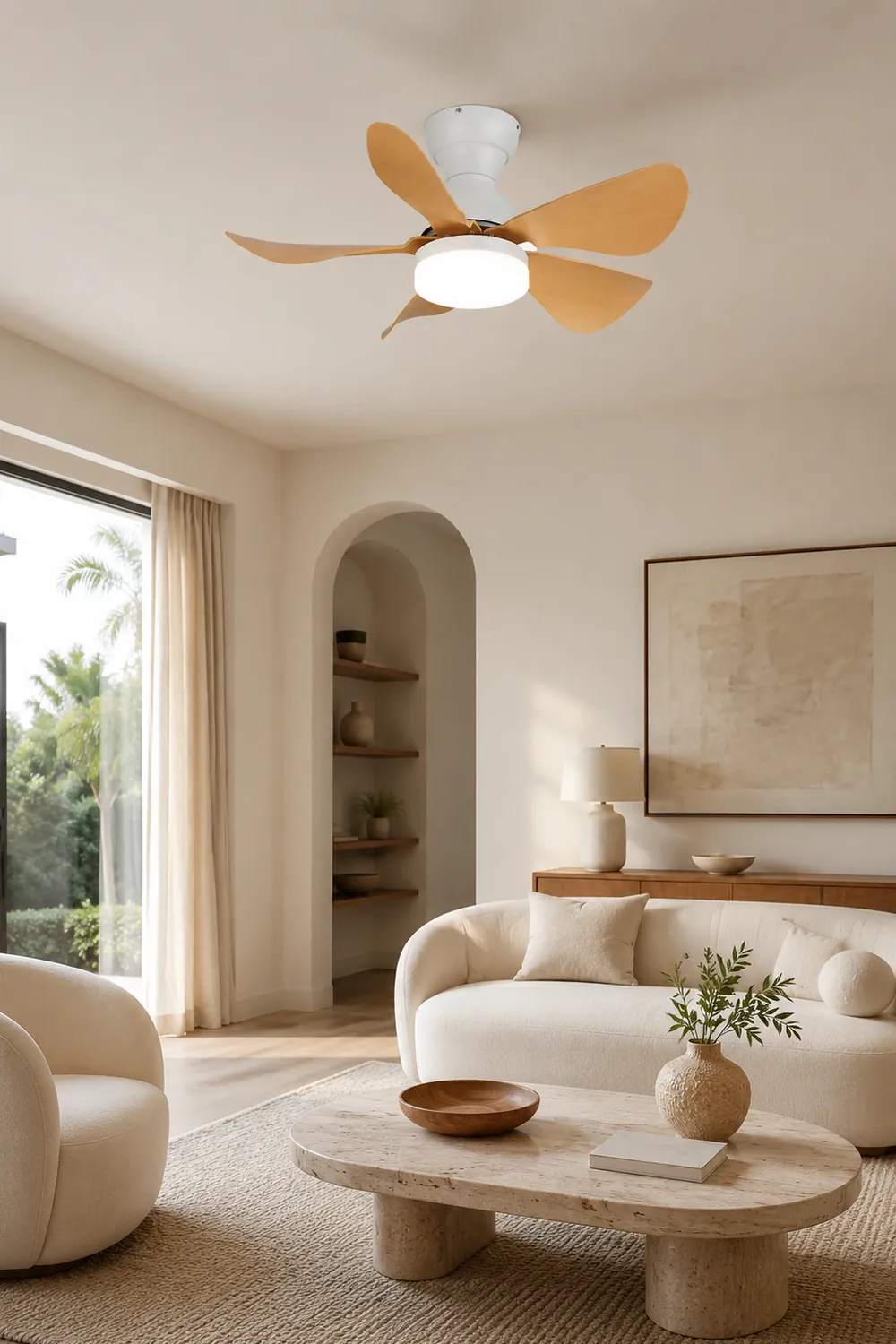 Embedded Five-Blade Fan Light - Lumpaz