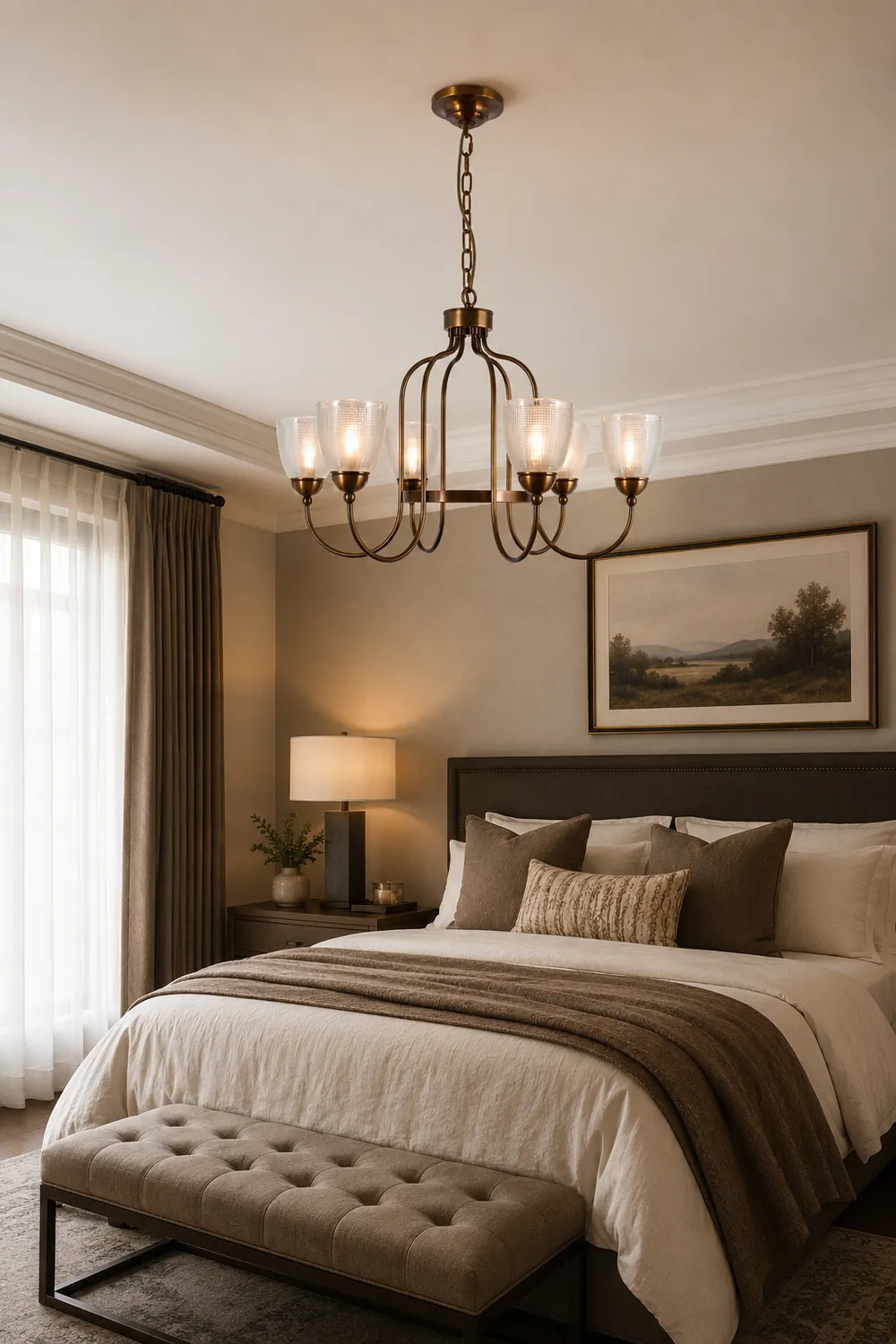 Meruna 6-light chandelier - Lumpaz