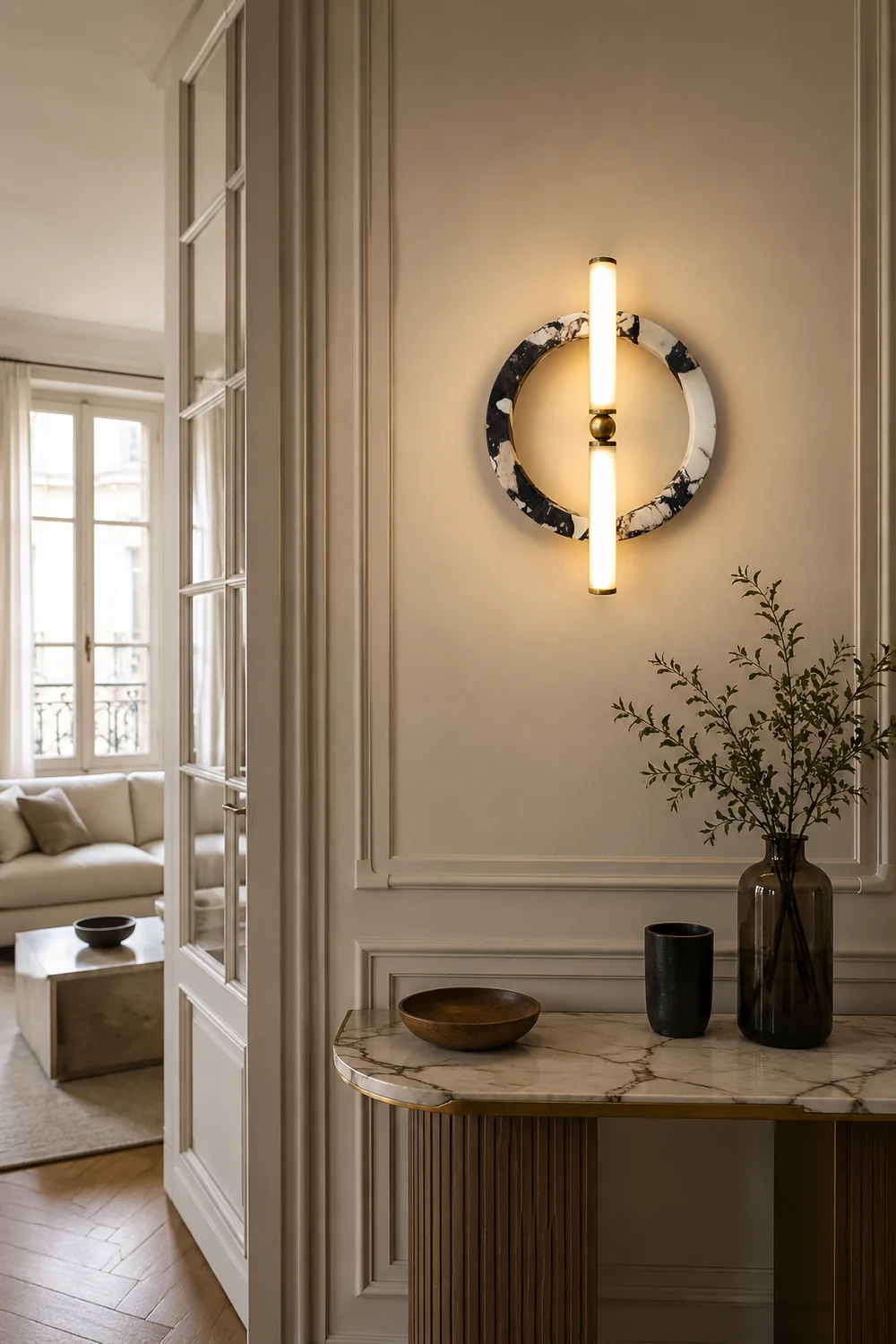 Bulgari marble ring wall lamp - Lumpaz