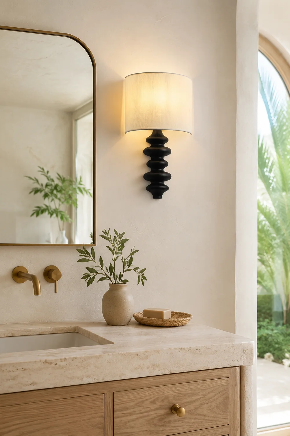 fishbone solid wood wall lamp - Lumpaz
