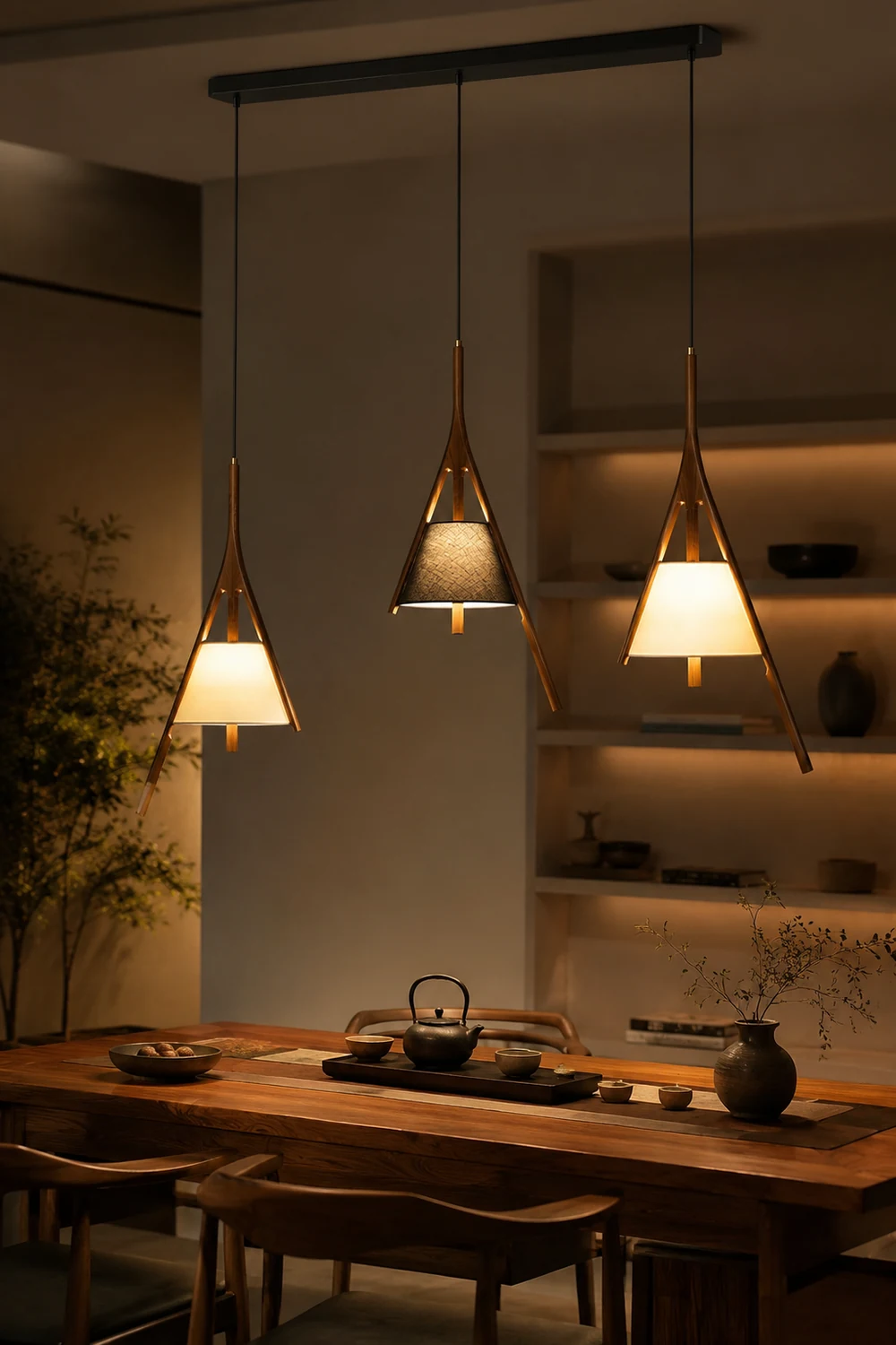 Nanzhi Wood Pendant Lamp - Lumpaz