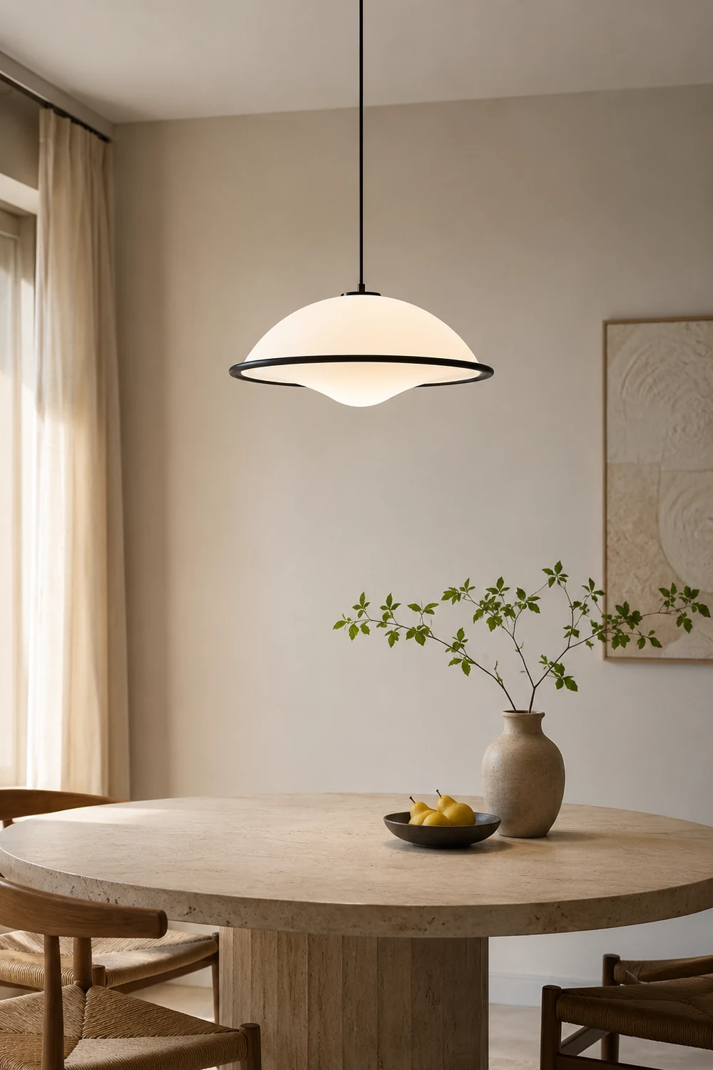 Acrylic Fontana Black Pendant Light - Lumpaz