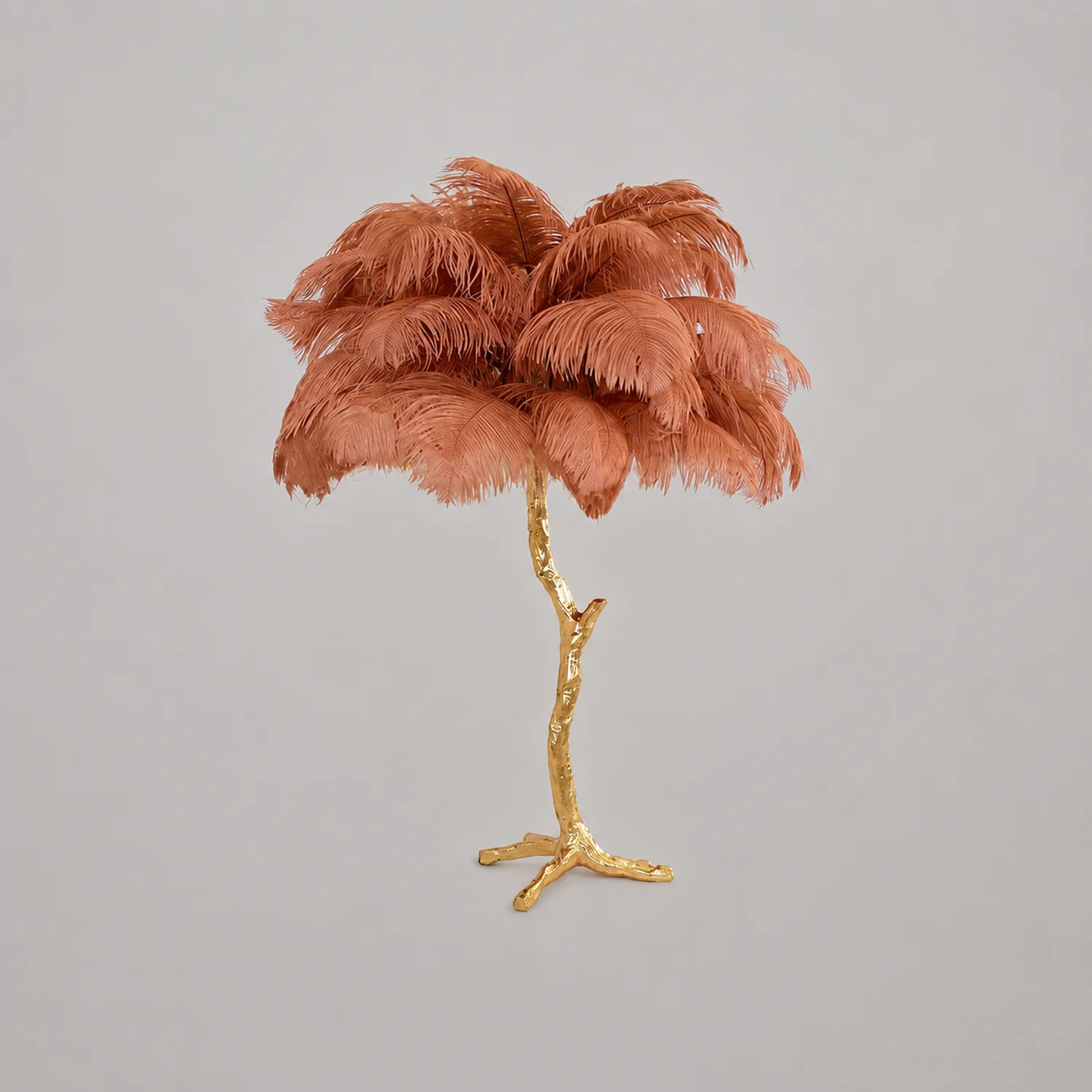 Colorful Ostrich Feather Table Lamp - Lumpaz