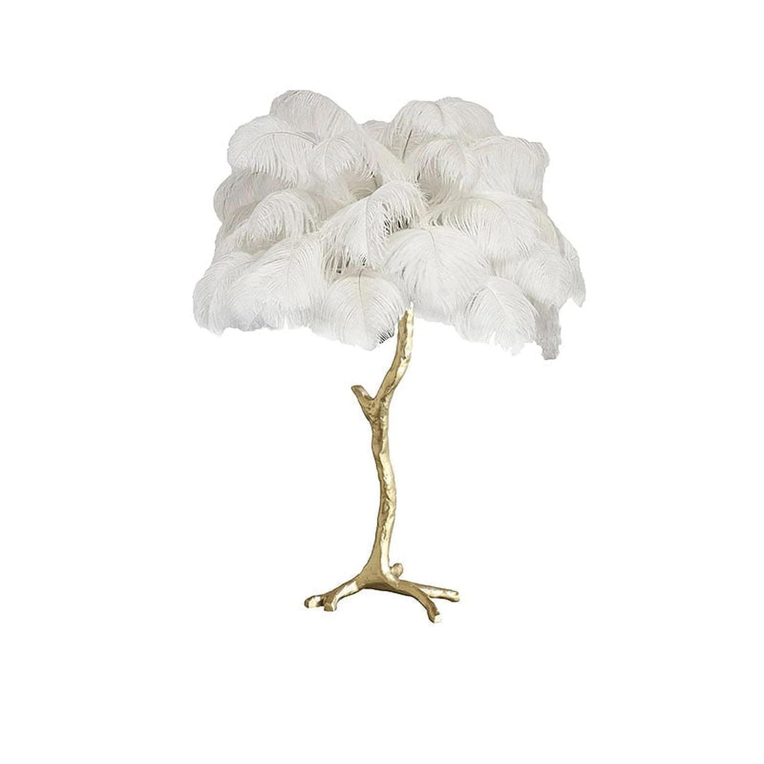 Colorful Ostrich Feather Table Lamp - Lumpaz