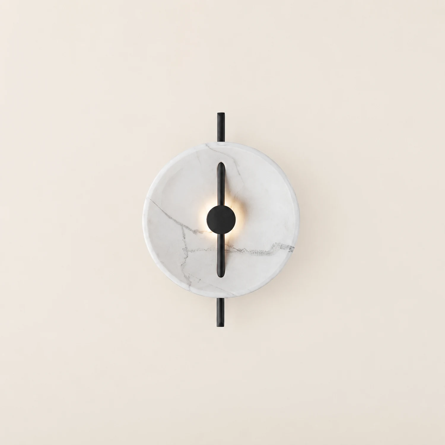 Contemporary Resin Round Marble Wall Light - Lumpaz