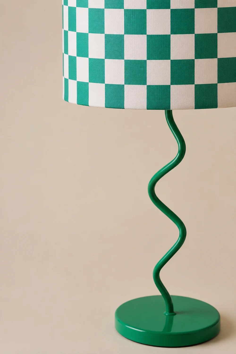 Green Grid Modern Table Lamp - Lumpaz