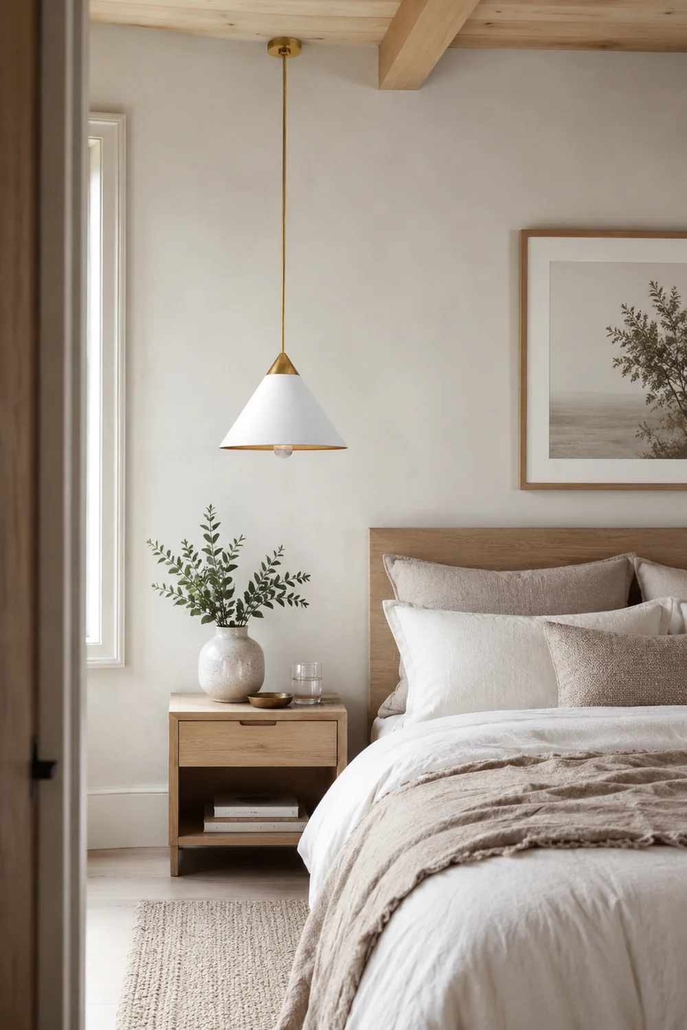 Minimalist Cone-Shaped Brass Pendant Lamp - Lumpaz