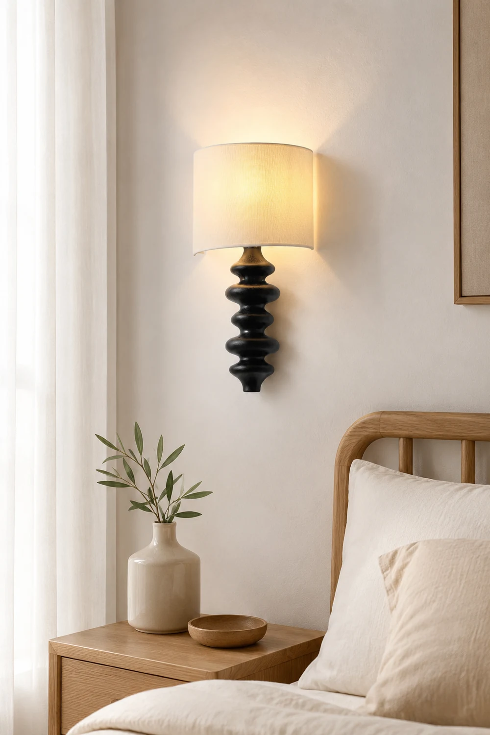 fishbone solid wood wall lamp - Lumpaz