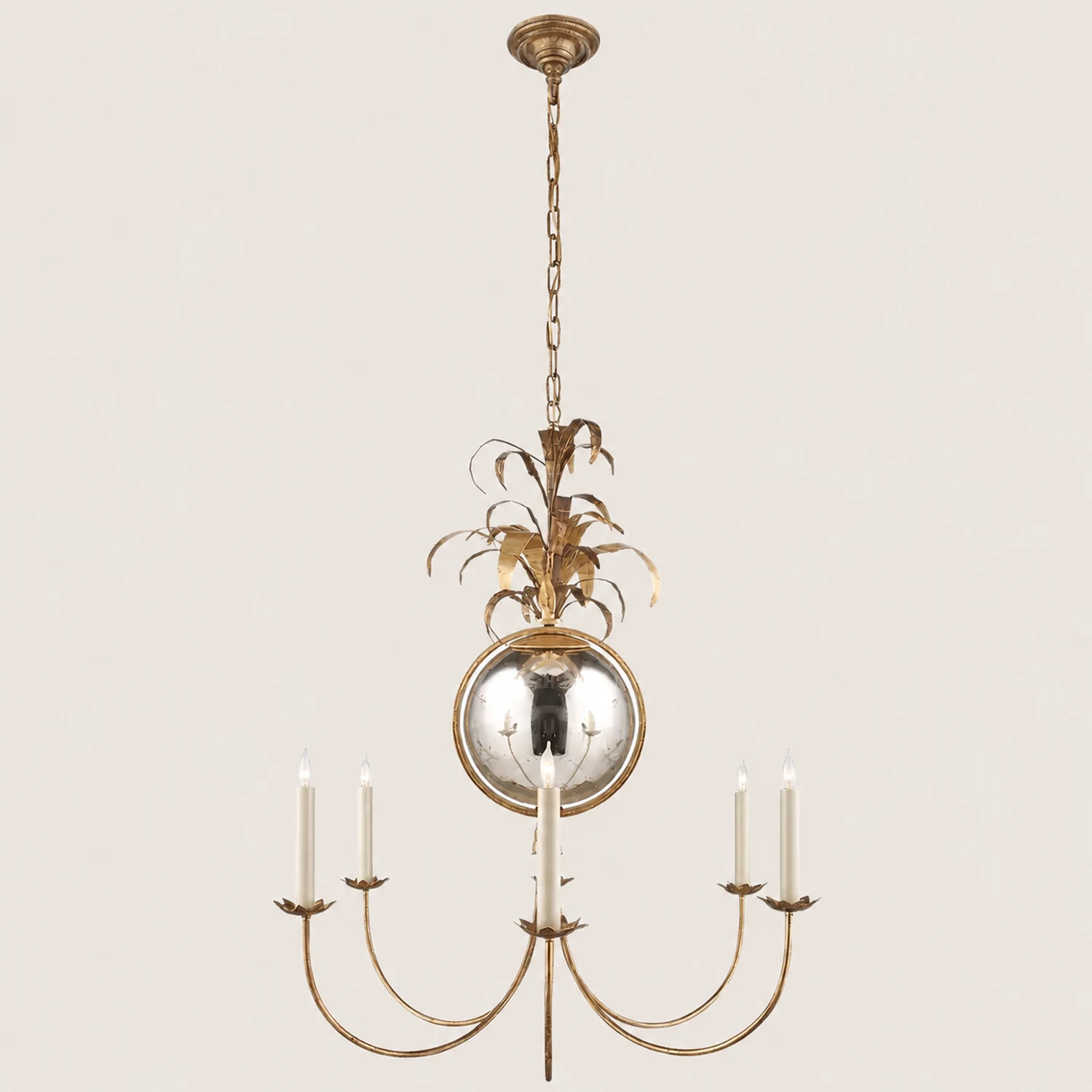 vintage gold leaf Gramercy chandelier - Lumpaz